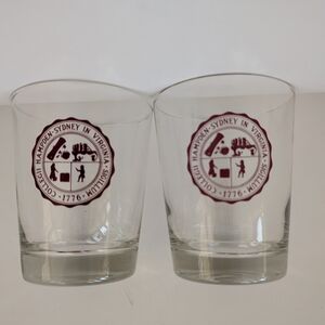 Set Of 2 Hampden-Sydney College in Virginia Glass Tumbler Set